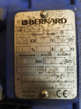 3 x Bernard actuator 0A15 