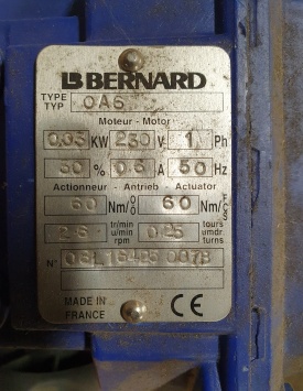2 x Bernard actuator 0A6 