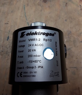 2 x Elektrogas veiligheidsklep VMR1-2.C 1/2" 