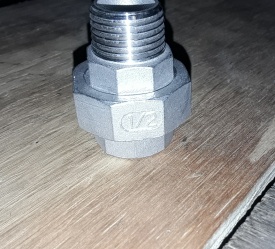 2 x Koppeling BI-BUI konisch RVS 1/2 316 