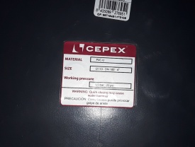 Cepex kunststof afsluiter DN110-DN 100-4" PVC-U 
