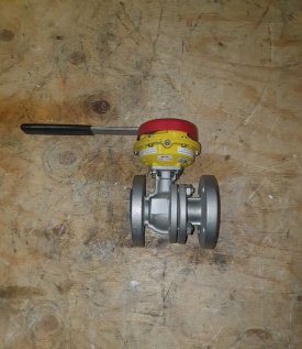 Kogelkraan met actuator DN25 PN40 1.4408 