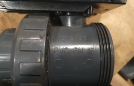 2 x Kogelkraan met actuator DN40-1½" PN16 