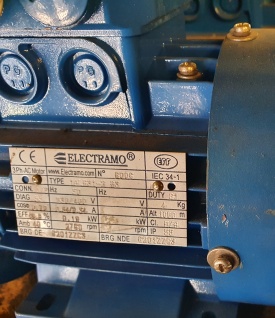 2 x Elektromotor Electramo 0.18 kw, 2.760 rpm 