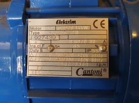2 x Elektrim 0.12 kw, 2.800 rpm 