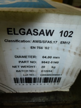 Rollen lasdraad tbv o.p. lassen Elgasaw 102 