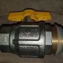 4 x Greiner kogelkraan gas PN40 DN40 1½