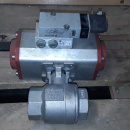 2 x Kogelafsluiter met actuator PN64 DN40